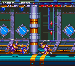 Sparkster (USA) In game screenshot